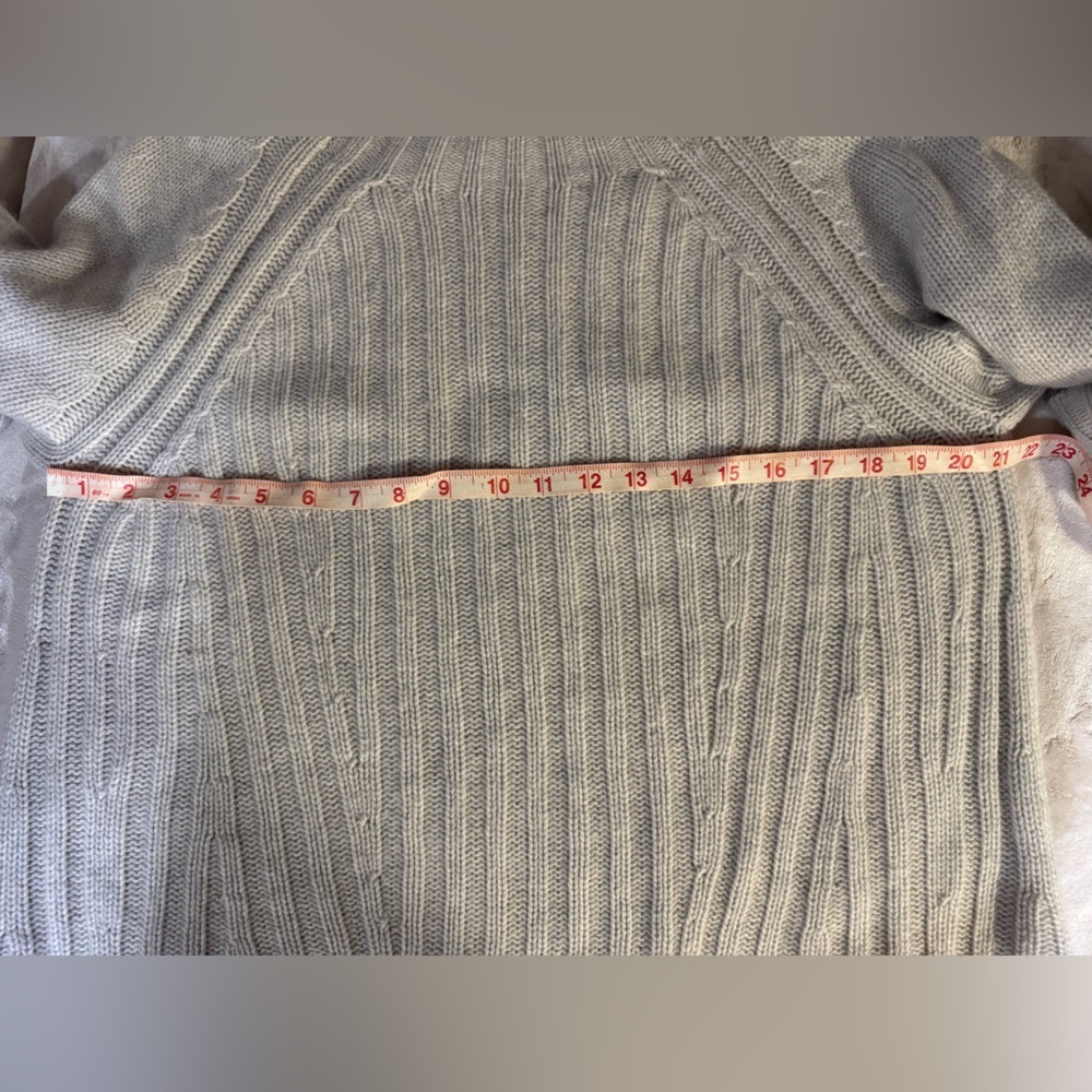 Vince Women’s Wool Cashmere Ribbed Knit Sweater Gray Size M - Picture 8 of 9